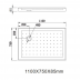 Shower Tray - 4 Lips Rectangle Series 1100X750mm Top Left Corner Shower Tray - 4 Lips Rectangle Series 1100X750mm Top Left Corner